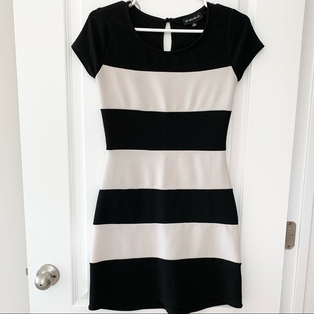 Form Fitting Striped Dress